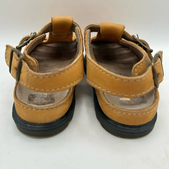 VINTAGE Dr Martens Suede Leather camel Tan  Fisherman Sandal Made ENGLAND 7 - Picture 9 of 12
